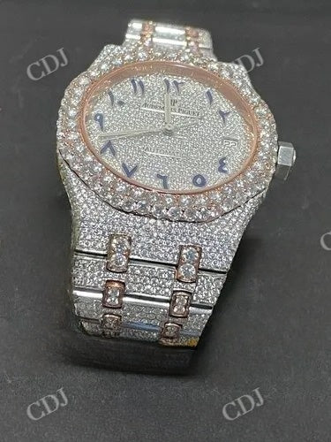 41MM Two Tone AP Blue Arabic Digit Watch customdiamjewel