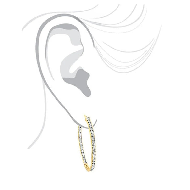 2.0CT Moissanite Hoop Earrings customdiamjewel