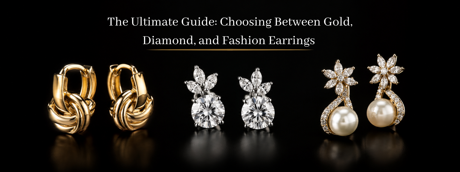 The Ultimate Guide: Choosing Between Gold, Diamond, and Fashion Earrings