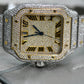 Roman Dial Moissanite Cartier Santos Watch customdiamjewel