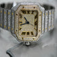 Roman Dial Moissanite Cartier Santos Watch customdiamjewel