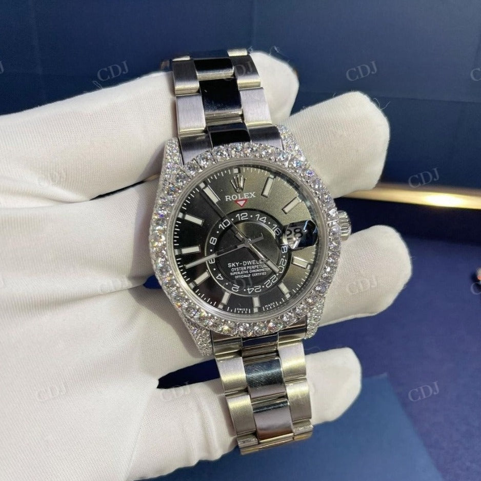 Round Diamond Rolex Sky Dweller Watch
