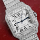 Moissanite Diamond Studded Hip Hop Iced Out Watch For Men Cartier Watch customdiamjewel