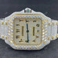 Fully Iced Out Moissanite Custom Cartier Watch customdiamjewel