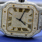 Roman Dial Moissanite Cartier Santos Watch customdiamjewel