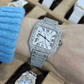 Moissanite Diamond Studded Hip Hop Iced Out Watch For Men Cartier Watch customdiamjewel