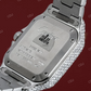 Moissanite Diamond Studded Hip Hop Iced Out Watch For Men Cartier Watch customdiamjewel
