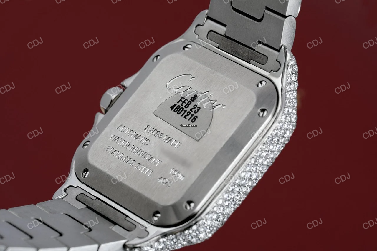 Moissanite Diamond Studded Hip Hop Iced Out Watch For Men Cartier Watch customdiamjewel