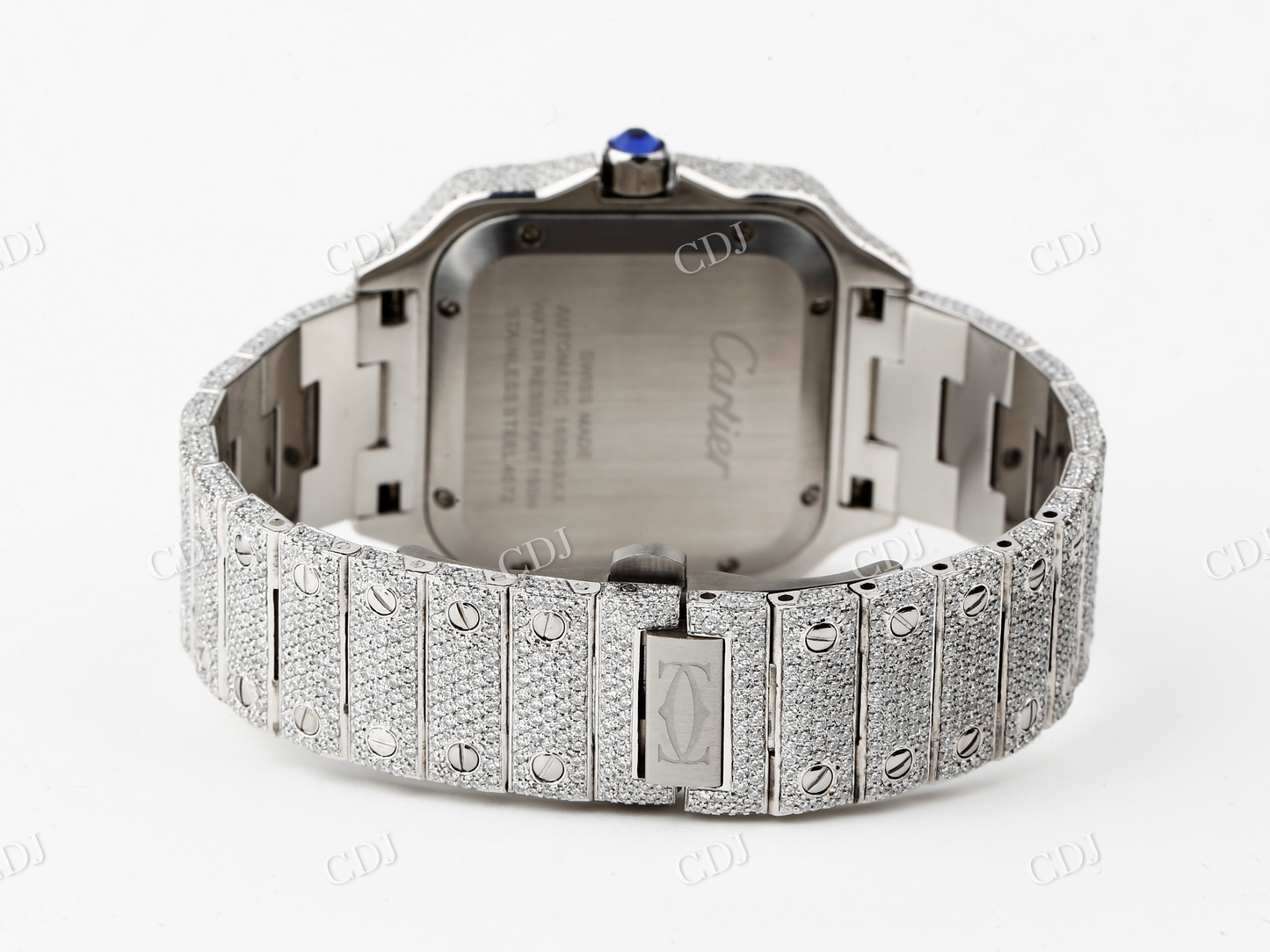 Cartier Santos Diamond Watch For Men customdiamjewel