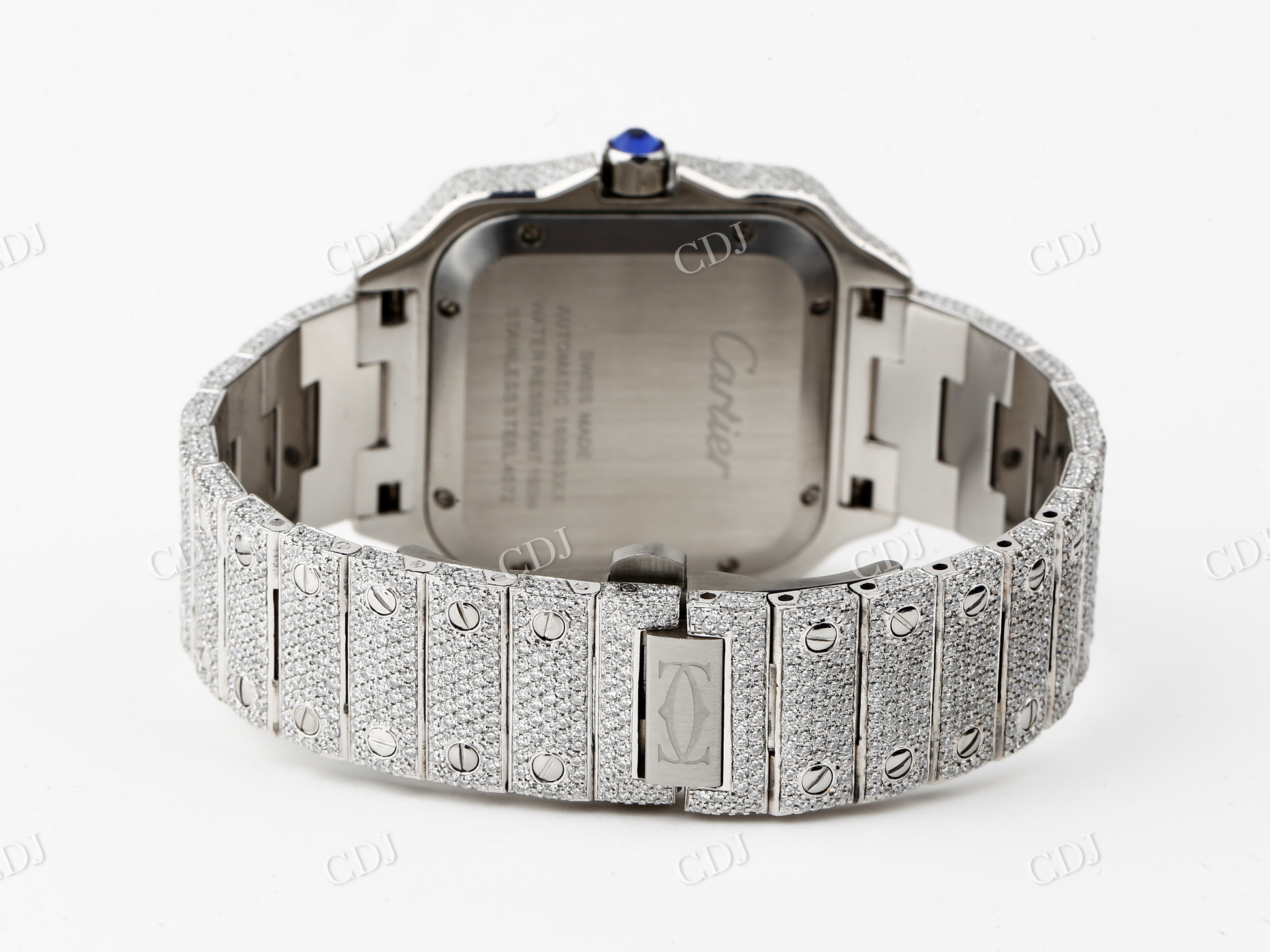 Cartier Santos Diamond Watch For Men customdiamjewel