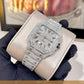 New Design Elegant Gold Square Unisex Watch Top Luxury Hip Hop Jewelry Roman Numeral Stylish Watch