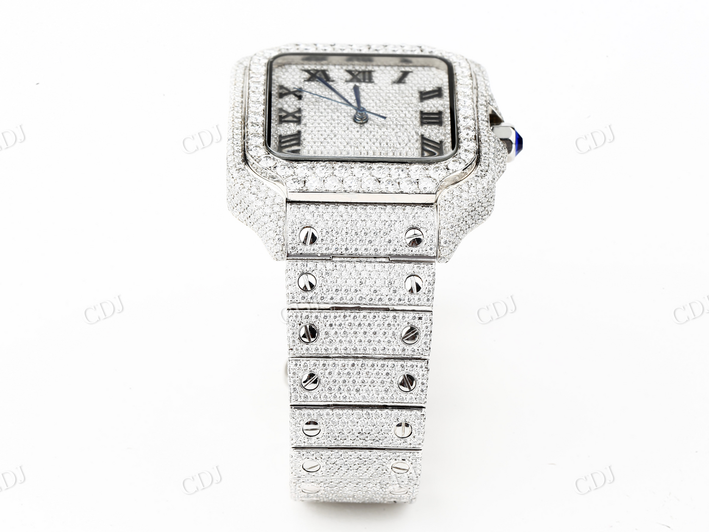Cartier Santos Diamond Watch For Men customdiamjewel