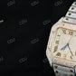 Roman Dial Moissanite Cartier Santos Watch customdiamjewel