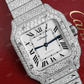 Moissanite Diamond Studded Hip Hop Iced Out Watch For Men Cartier Watch customdiamjewel