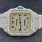 Fully Iced Out Moissanite Custom Cartier Watch customdiamjewel