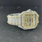 Fully Iced Out Moissanite Custom Cartier Watch customdiamjewel