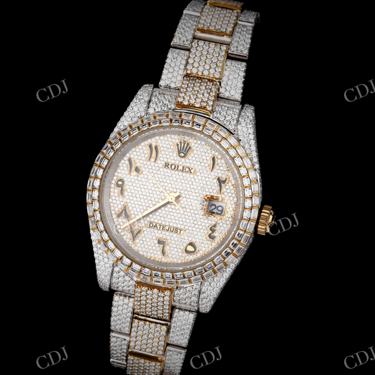 VVS Moissanite Diamond Rolex Watch customdiamjewel