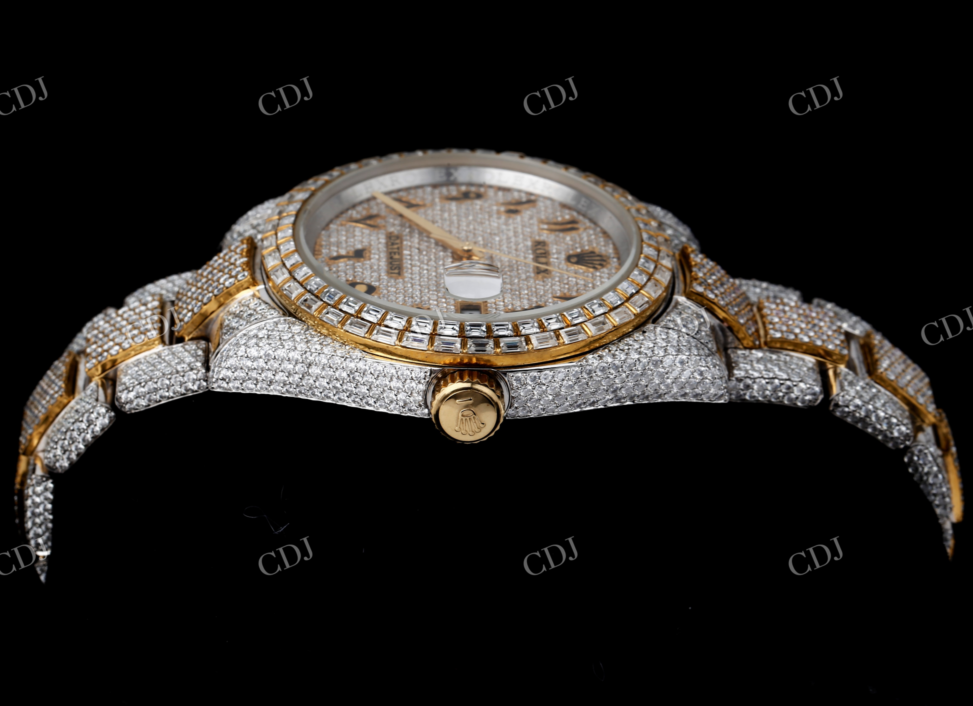 VVS Moissanite Diamond Rolex Watch customdiamjewel