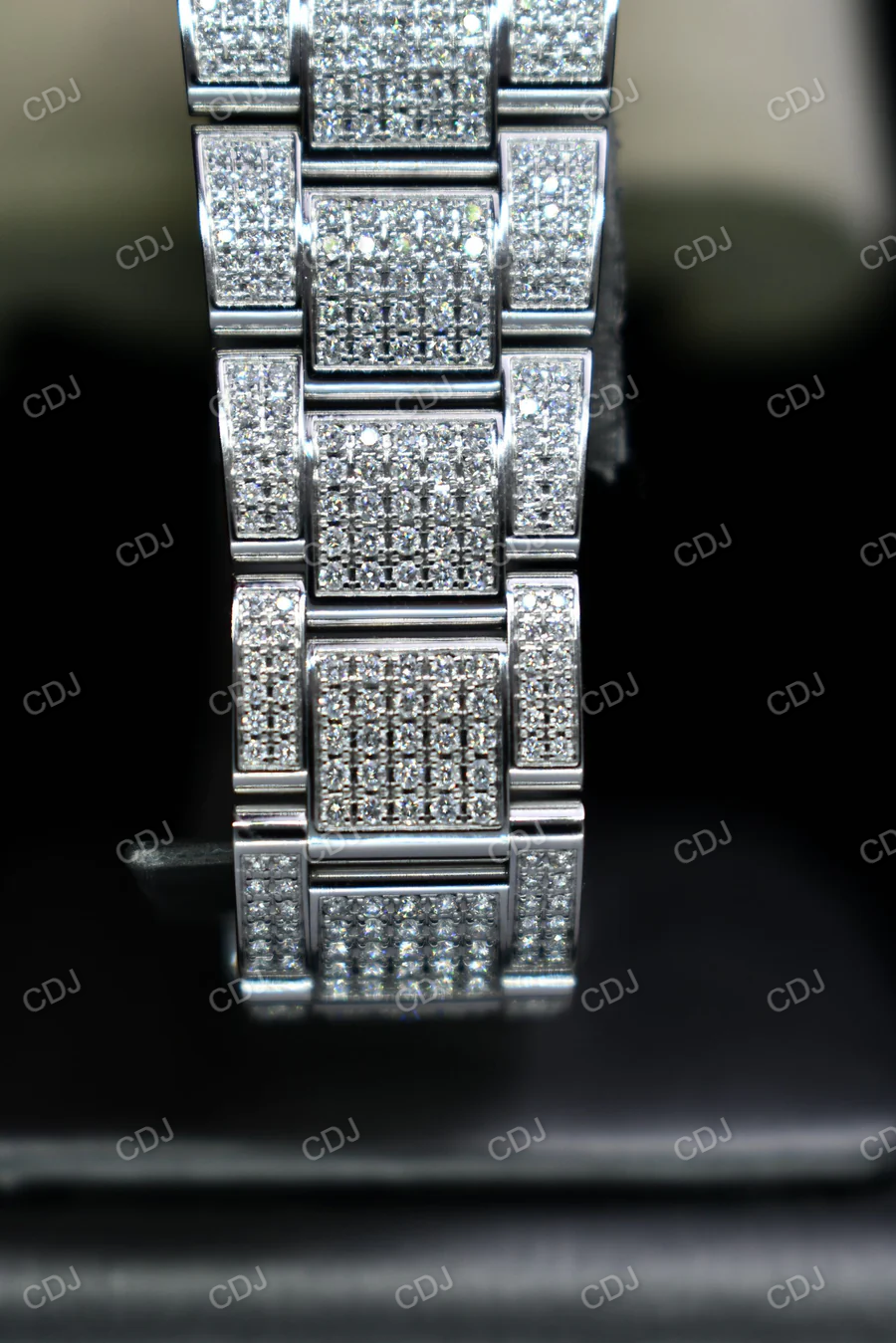 VVS Moissanite Studded Black Dail Rolex Hip Hop Diamond Watch customdiamjewel