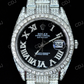VVS Moissanite Studded Black Dail Rolex Hip Hop Diamond Watch customdiamjewel