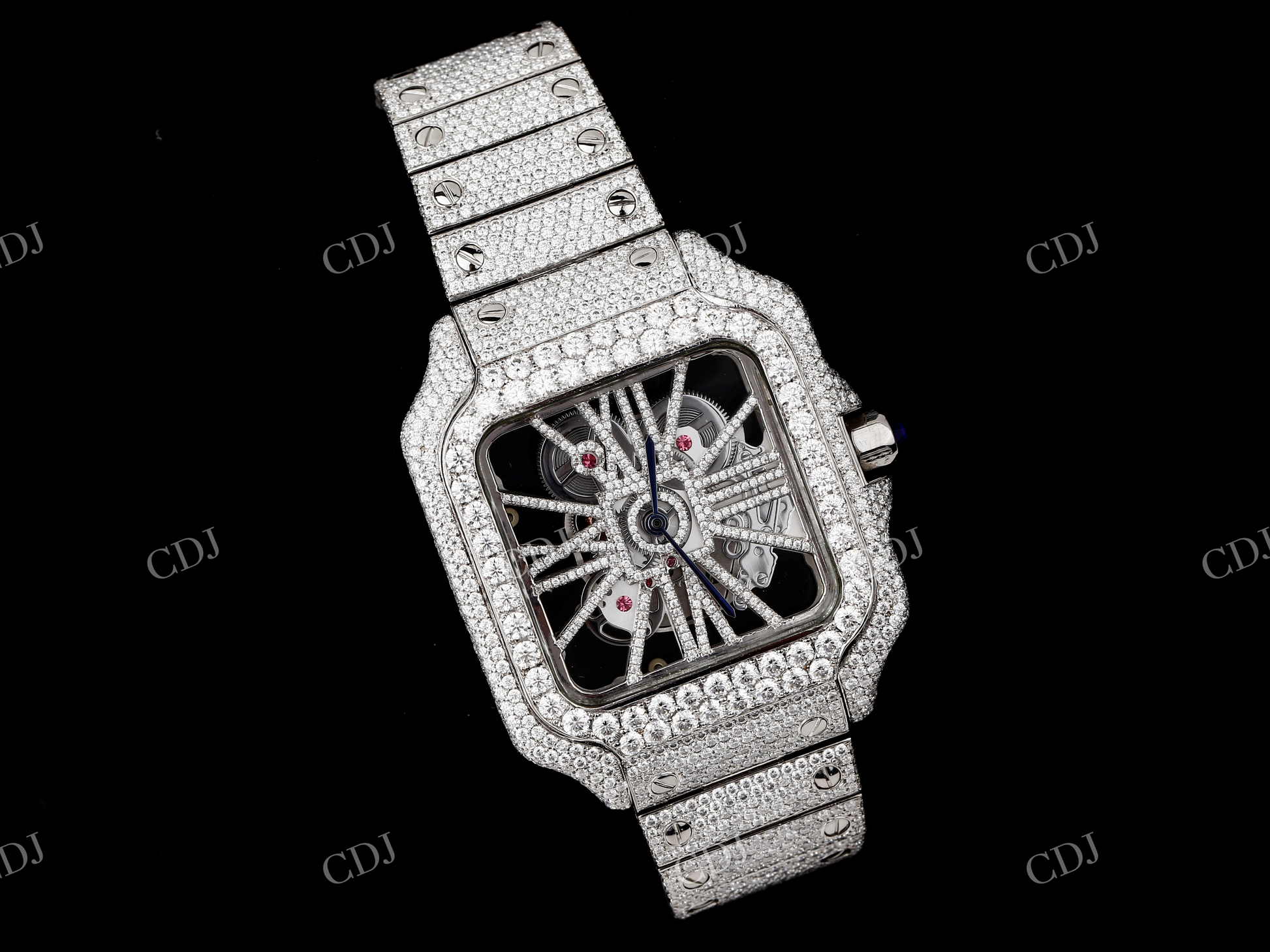 Lab Diamond Cartier Skeleton Watch customdiamjewel