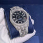 Round and Baguette Diamond Rolex Oyster Iced Out Wrist Watch customdiamjewel