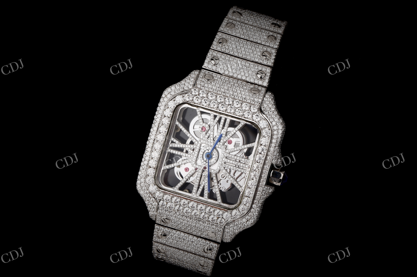 Lab Diamond Cartier Skeleton Watch customdiamjewel