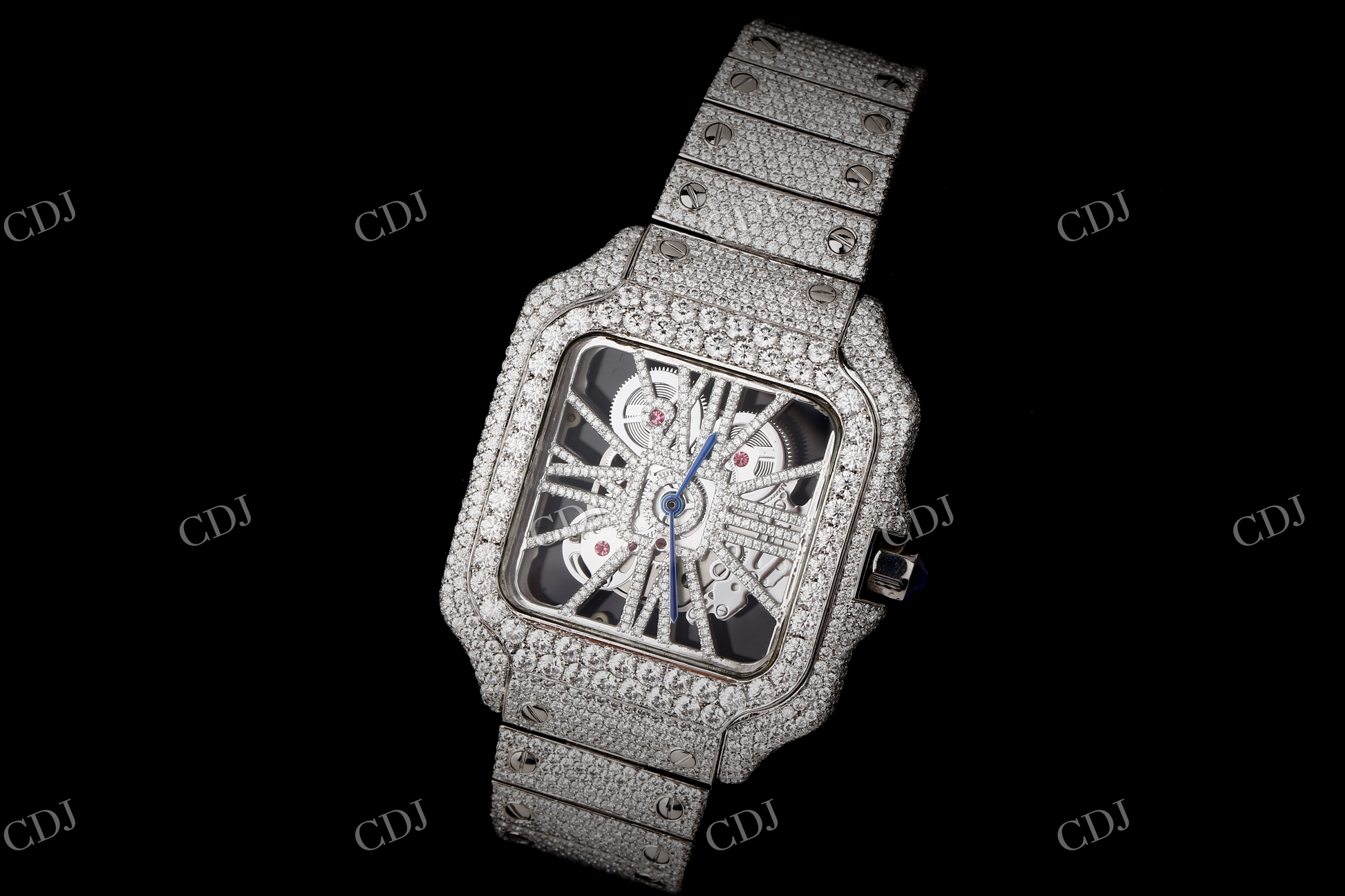 Lab Diamond Cartier Skeleton Watch customdiamjewel