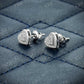 8.00MM Heart Shape Hip Hop Stud Earring hip hop jewelry customdiamjewel   