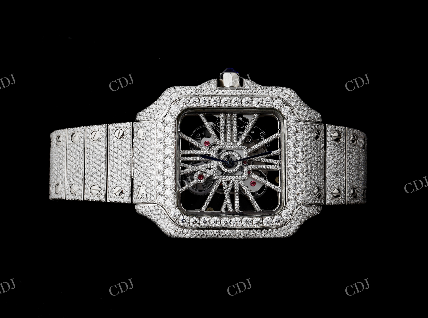 Lab Diamond Cartier Skeleton Watch customdiamjewel