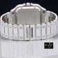 Cartier Santos Fully White Iced Out Moissanite Watch For Men's customdiamjewel