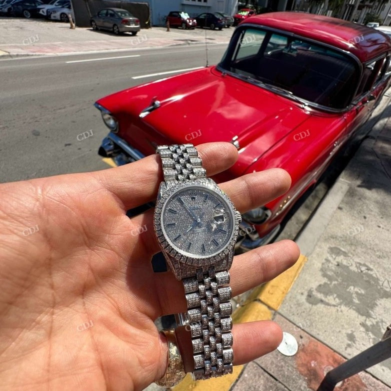Hip Hop Rolex Moissanite Men’s Watch customdiamjewel