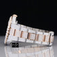 41mm Rolex Date Just Two Tone Rose Gold Oyster Band Watch customdiamjewel
