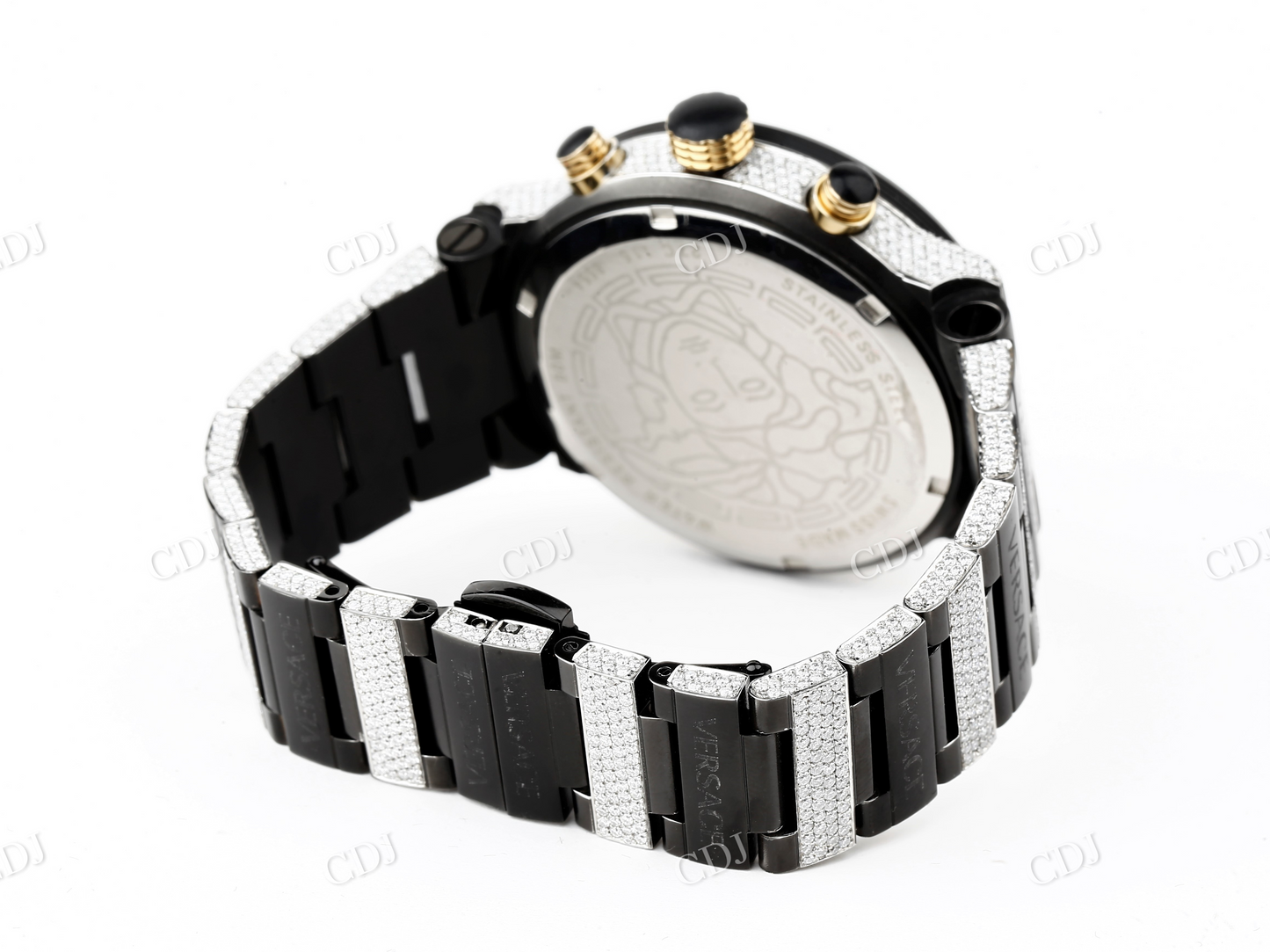 Moissanite Iced Out Chrono Hip Hop Watch For Men customdiamjewel