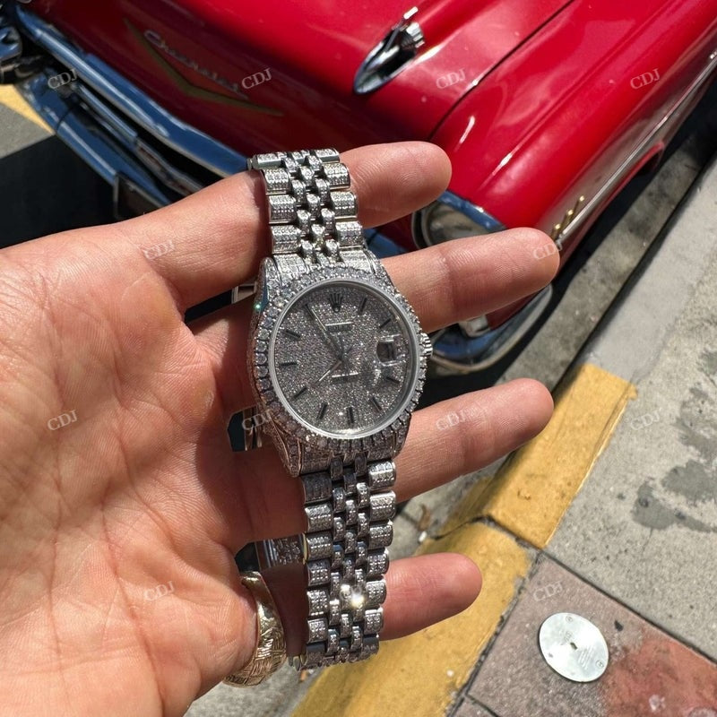 Hip Hop Rolex Moissanite Men’s Watch customdiamjewel