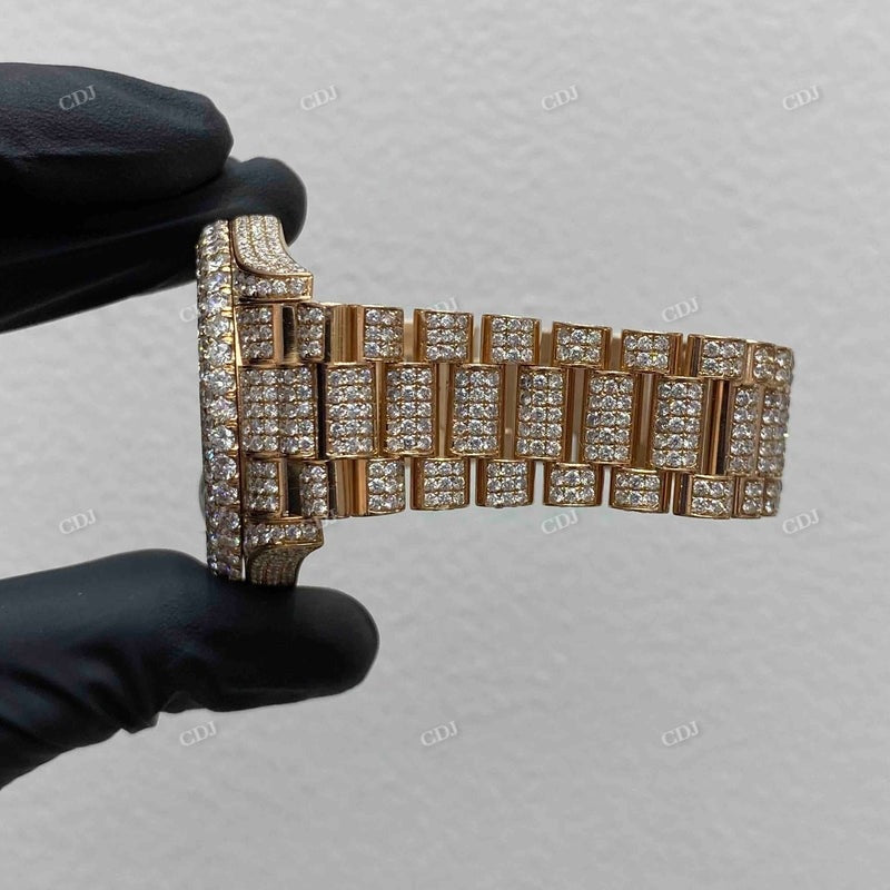 31mm Rolex Arabic Dial Moissanite Watch For Women customdiamjewel