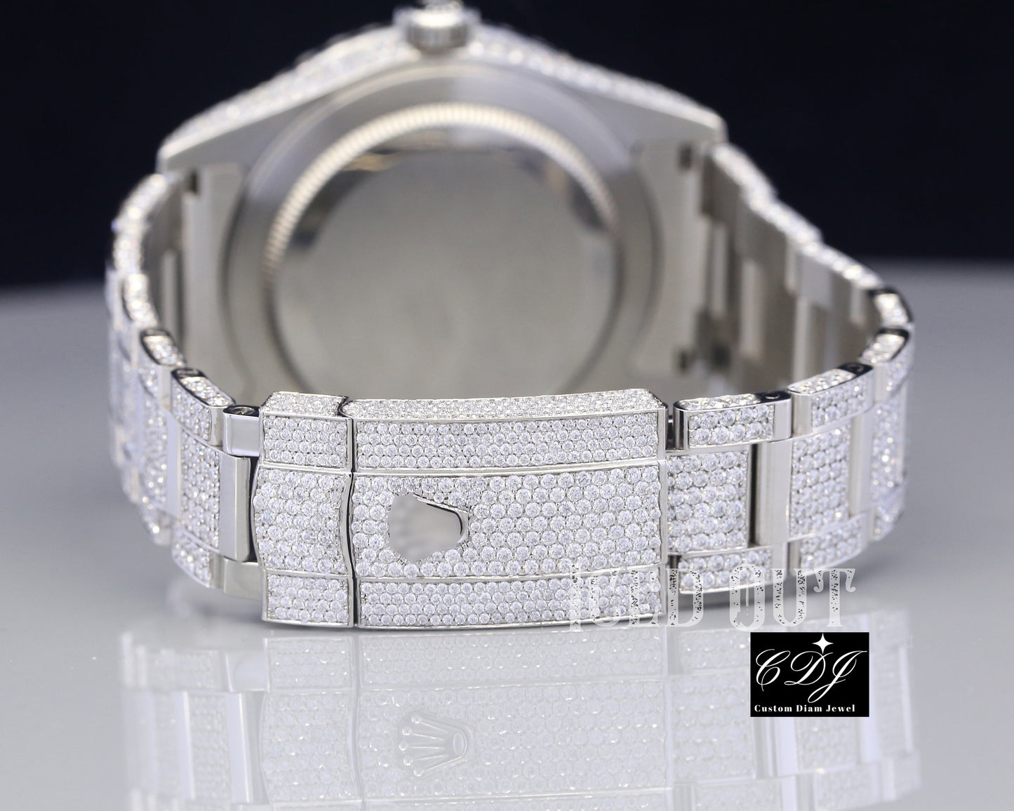 High Quality Arabic Dial Wholesale Hip Hop Iced Out Moissanite Watch customdiamjewel