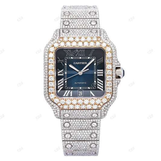 VVS Moissanite Diamond Cartier Watch customdiamjewel
