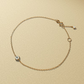 0.14CT Natural Diamond Solitaire Chain Bracelet