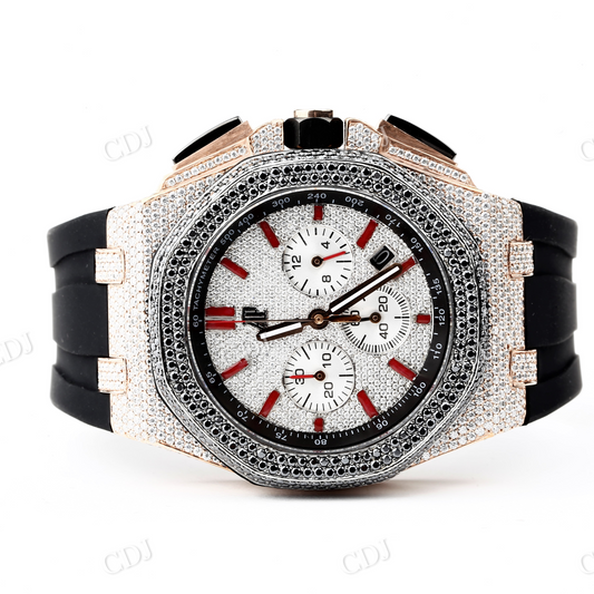 Moissanite Diamond AP Watch For Men customdiamjewel
