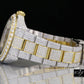 Classic Rolex Two Tone Moissanite Diamond Iced Out Watch customdiamjewel