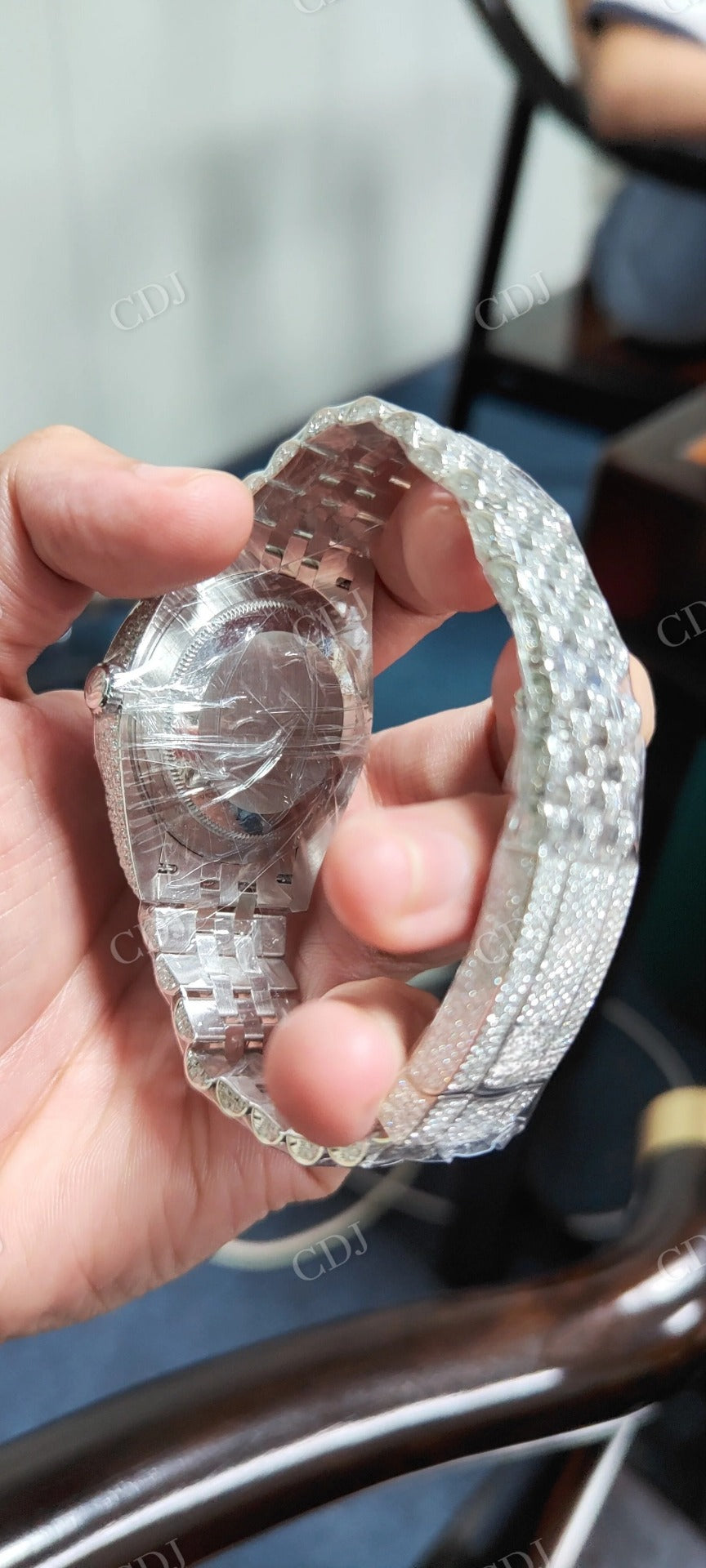 Full Iced out Moissanite Rolex Watch For Men customdiamjewel