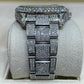 Rolex Oyster Full White Moissanite Rapper Style Watch customdiamjewel