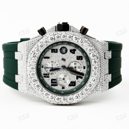 Customized AP Chrono Moissanite Watch customdiamjewel