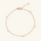 0.09CT natural Dimond Thin Chain Bracelet  customdiamjewel 10 KT Solid Gold Rose Gold VVS-EF