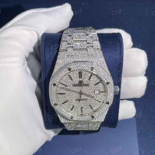 Fully Iced Out Audemars Piguet Diamond Custom Hip Hop Watch For Men customdiamjewel