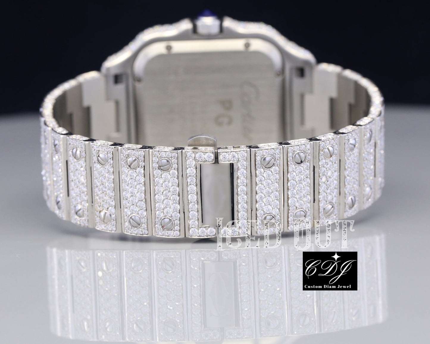 Fine Luxury Wrist Watch Iced Out Hip Hop Moissanite Diamond Watch customdiamjewel