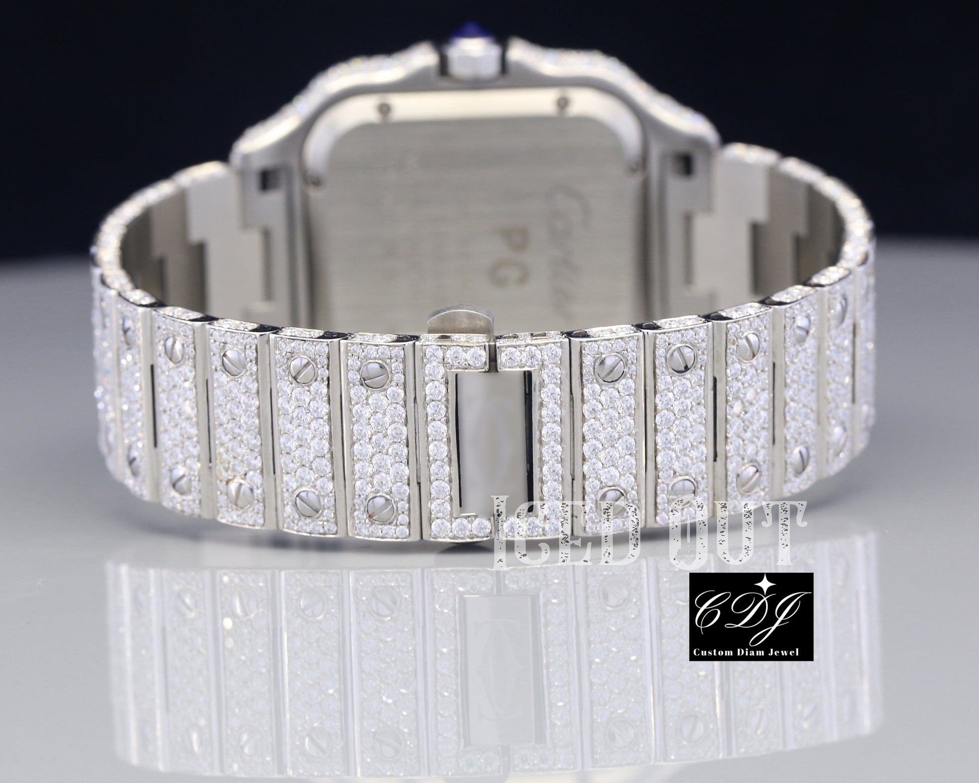 Cartier Iced Out Men's Wrist Luxury Moissanite Waterproof Watch customdiamjewel