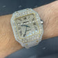 Fully Iced Out Moissanite Cartier Santos Watch For Men customdiamjewel