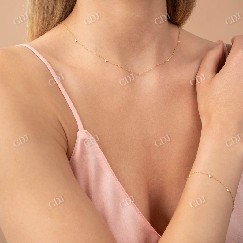0.09CT natural Dimond Thin Chain Bracelet  customdiamjewel   
